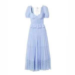 Self-Portrait Light Blue Midi Dress (SZ UK10)